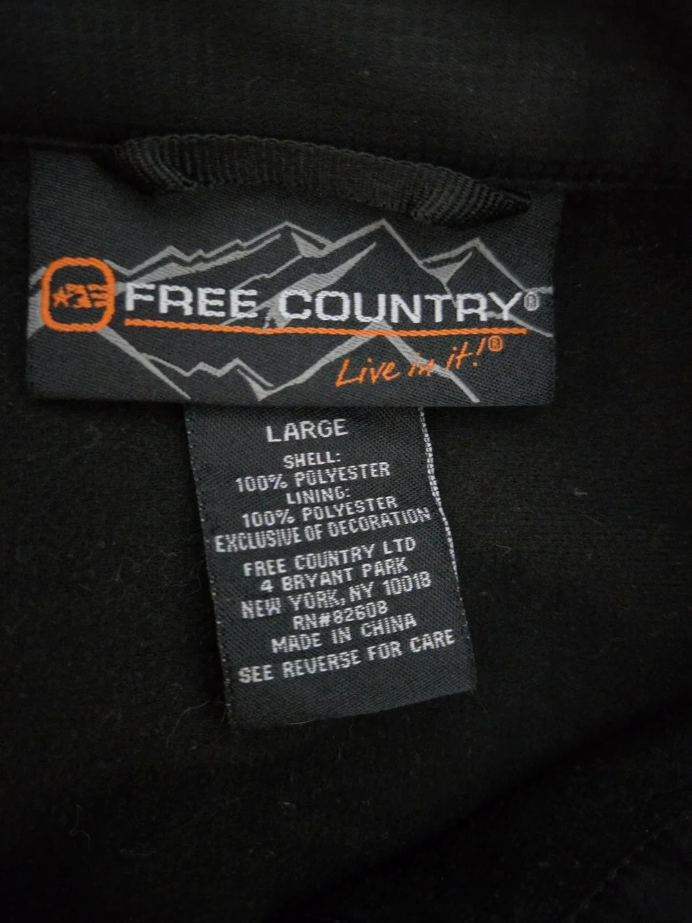 Free Country Black Men's Jacket Gorpcorp Outdoorsy Winter Water Resistant Size L